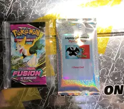 1 Pokemon TCG Fusion Strike Booster Pack & 1 Legacy Collectibles Mystery Booster - Image 1