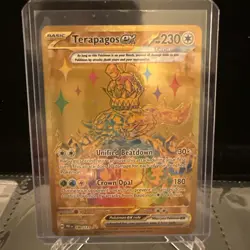 Pokemon TCG Terapagos EX 180/131 Prismatic Evolutions Holo Hyper Rare Gold NM - Image 3