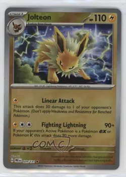 Jolteon Master Ball Foil Pokemon Prismatic Evolutions PRE #029 - Image 1