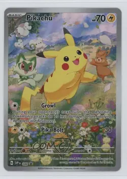Pikachu Holo Pokemon Scarlet & Violet Paldea Adventure Chest Black Star Promo - Image 1