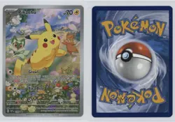 Pikachu Holo Pokemon Scarlet & Violet Paldea Adventure Chest Black Star Promo - Image 3