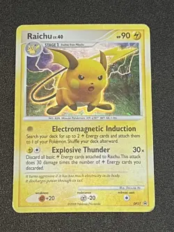 Raichu DP21 Black Star Promo 2008 Diamond & Pearl Holo Pokemon TCG - MP - Image 2