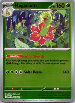 Meganium 010/132 R Mega Evolution Pokemon Reverse Holo NM - Image 1