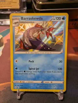 Barraskewda SV032/SV122 Pokemon TCG SW&SH Shining Fates Baby Shiny Rare NM - Image 1