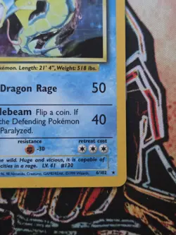 Pokemon TCG Gyarados Holo Rare Base Set 6/102 WOTC Vintage 1999 LP - Image 5