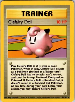 Clefairy Doll 070/102 Base Set Pokemon MP Normal - Image 1