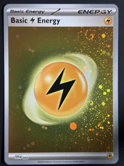 Basic Lightning Energy (Cosmos Holo) 004 Scarlet & Violet Pokemon 3 Swirls NM - Image 4