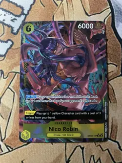 One Piece Card Game Nico Robin Parallel Rare OP09-107 - Image 1
