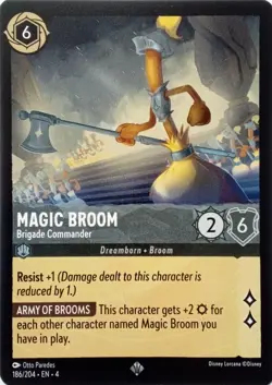 186/204 MAGIC BROOM BRIGADE COMMANDER URSULAS RETURN DISNEY LORCANA CARD - Image 1