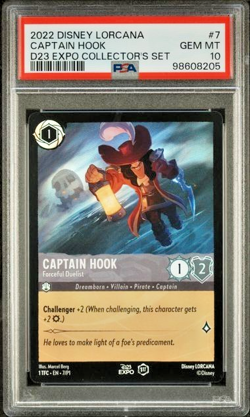 Disney Lorcana PSA 10 Captain Hook #7 D23 Expo Collector's Set - Image 2