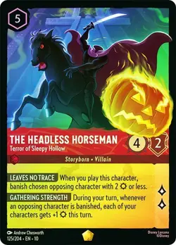 The Headless Horseman 125/204 Cold Foil Whispers In the Well Disney Lorcana - Image 1