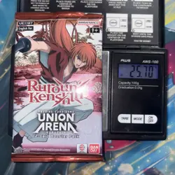 Heavy 25.70g Union Arena Sealed Rurouni Kenshin Booster Pack - Image 1