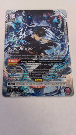 Sung Jinwoo SECRET RARE 2 STAR Union Arena Pack Fresh SLG-1-022 SR** ENGLISH - Image 2