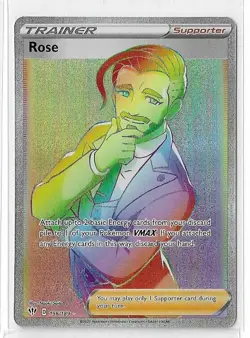 Rose - 196/189 - Pokemon Darkness Ablaze Sword & Shield Secret Rare Card NM - Image 1