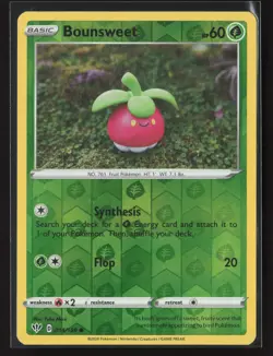 Bounsweet Common SWSH03: Darkness Ablaze 014/189 NM Pokemon Card - Image 1