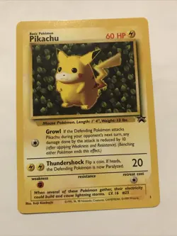Pokemon "Ivy" PIKACHU Card BLACK STAR PROMO Set #1 Wizard of the Coast League NM - Image 1