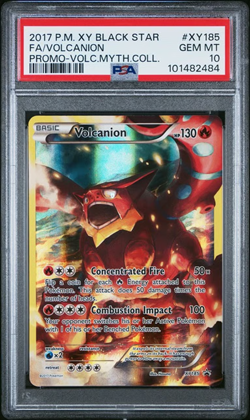 Pokemon TCG Volcanion XY Black Star Promos Holo Card XY185 PSA 10 - Image 1