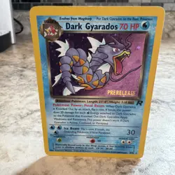 Holographic Dark Gyarados Pokemon Card Prerelease Promo Holo - Image 1