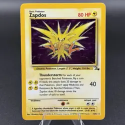 Pokemon Card Zapdos 15/62 Holo Rare 1999 Fossil Set 148 - Image 1