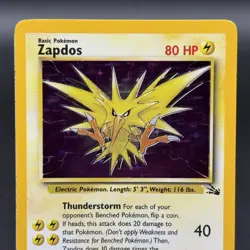 Pokemon Card Zapdos 15/62 Holo Rare 1999 Fossil Set 148 - Image 2