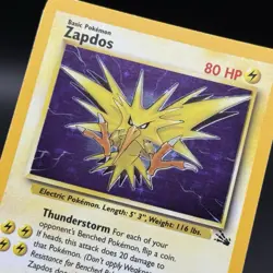 Pokemon Card Zapdos 15/62 Holo Rare 1999 Fossil Set 148 - Image 4