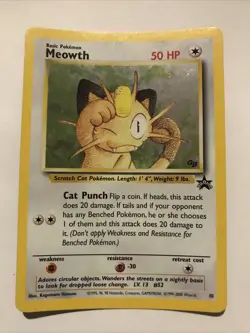 Pokemon Meowth Nintendo Black Star Promo 10 Holo Pokemon Card - Image 1