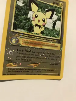 Pichu Reverse Holo Black Star Promo 35 WOTC Pokemon Card - Image 3