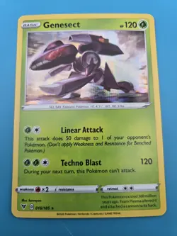 Pokemon Vivid Voltage Genesect Holo Rare Card 016/185 LP - Image 1