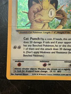 Pokemon TCG Meowth Holo Black Star Promo Card No. 10 Game Boy - MP/DMG - Image 4