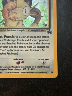 Pokemon TCG Meowth Holo Black Star Promo Card No. 10 Game Boy - MP/DMG - Image 5