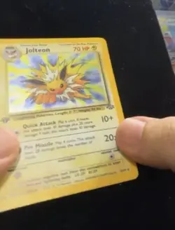 Jolteon 1st Edition Holo 4/64 Jungle WOTC 1999 Pokemon Card MP Vintage - Image 5