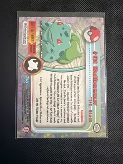 #01 Bulbasaur, 1999 Pokemon Topps, Blue Logo, Vintage Pokemon Card - Image 2