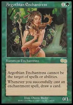 Argothian Enchantress - Heavy Play MTG Urza's Saga - Image 1
