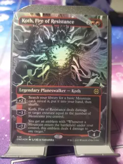 Koth, Fire of Resistance (Borderless) Phyrexia: All Will Be One Foil - Image 1