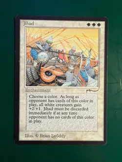 Jihadd - Magic: The Gathering MTG - Arabian Nights - LP - Rare - Banned - Image 1
