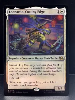 Leonardo Cutting Edge Foil - Teenage Mutant Ninja Turtles - MtG- NM - Image 1