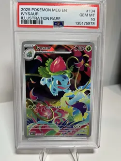 PSA 10 Ivysaur Full Art Holo Card 134/132 Potential Mega Evolution Pokemon TCG - Image 1