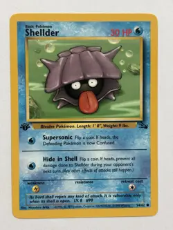 Pokemon TCG Shellder 1st Edition Fossil #54/62 - Image 1