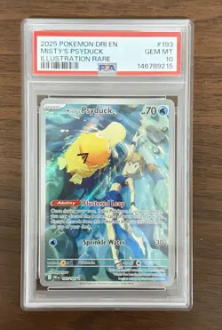 Misty's Psyduck #193 2025 Pokemon Destined Rivals IR PSA 10 - Image 1