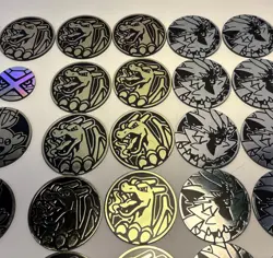 Pokemon TCG lot of 46 Official Coins Jumbo and 1 Standard Many Duplicates - Image 4