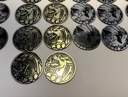 Pokemon TCG lot of 46 Official Coins Jumbo and 1 Standard Many Duplicates - Image 5