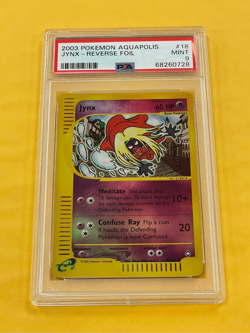 2003 Pokemon Aquapolis Jinx Reverse Holo Foil #18/147 PSA 9 MINT - Image 1
