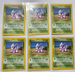 Lot of 6 Nidoran German Base Set Pokemon - NM 55/102 - Image 1