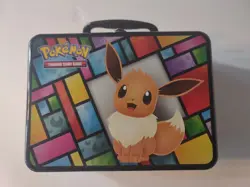 Pokemon Trading Card Game Eevee Lunchbox Treasure Chest Tin No Cards - Image 1