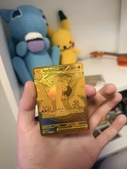 Pokemon Gold Mega Charizard X Phantasmal Flames Card - Image 1