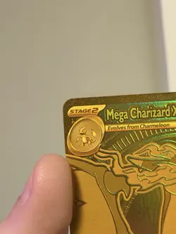Pokemon Gold Mega Charizard X Phantasmal Flames Card - Image 2