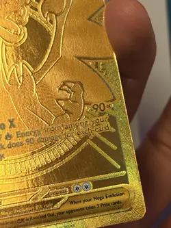 Pokemon Gold Mega Charizard X Phantasmal Flames Card - Image 4