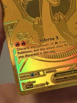 Pokemon Gold Mega Charizard X Phantasmal Flames Card - Image 5