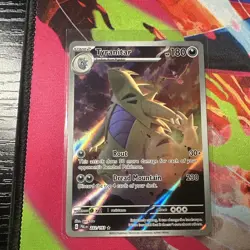 Pokemon TCG Scarlet & Violet Paldea Evolved Tyranitar Holo Card 222/193 Full Art - Image 1