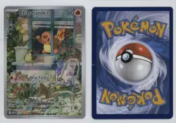 Full Art Charmander Illustration Pokemon Scarlet & Violet Black Star Promo #044 - Image 3